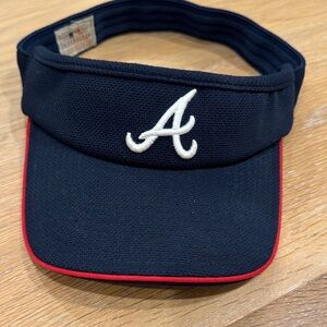Nike Atlanta Braves Navy Visor with Red Trim